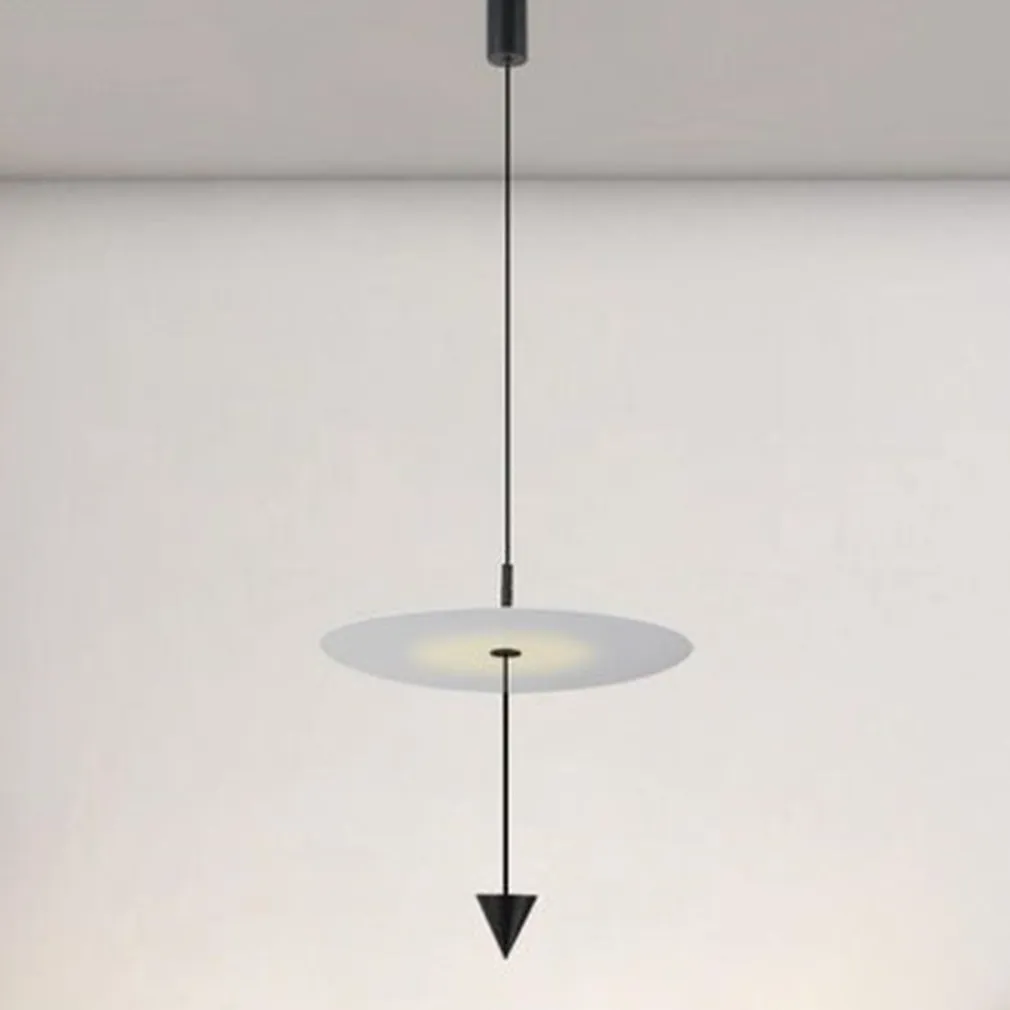 LAMPADARIO A SOSPENSIONE LAMPADA 18W LUCE LED 4000K DISCO BIANCO Ø42CM CONO NERO 33054