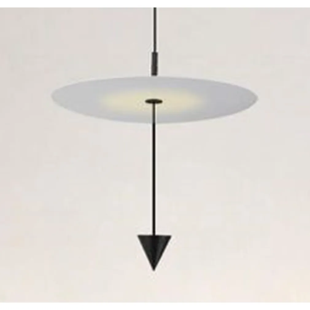 LAMPADARIO A SOSPENSIONE LAMPADA 18W LUCE LED 4000K DISCO BIANCO Ø42CM CONO NERO 33054
