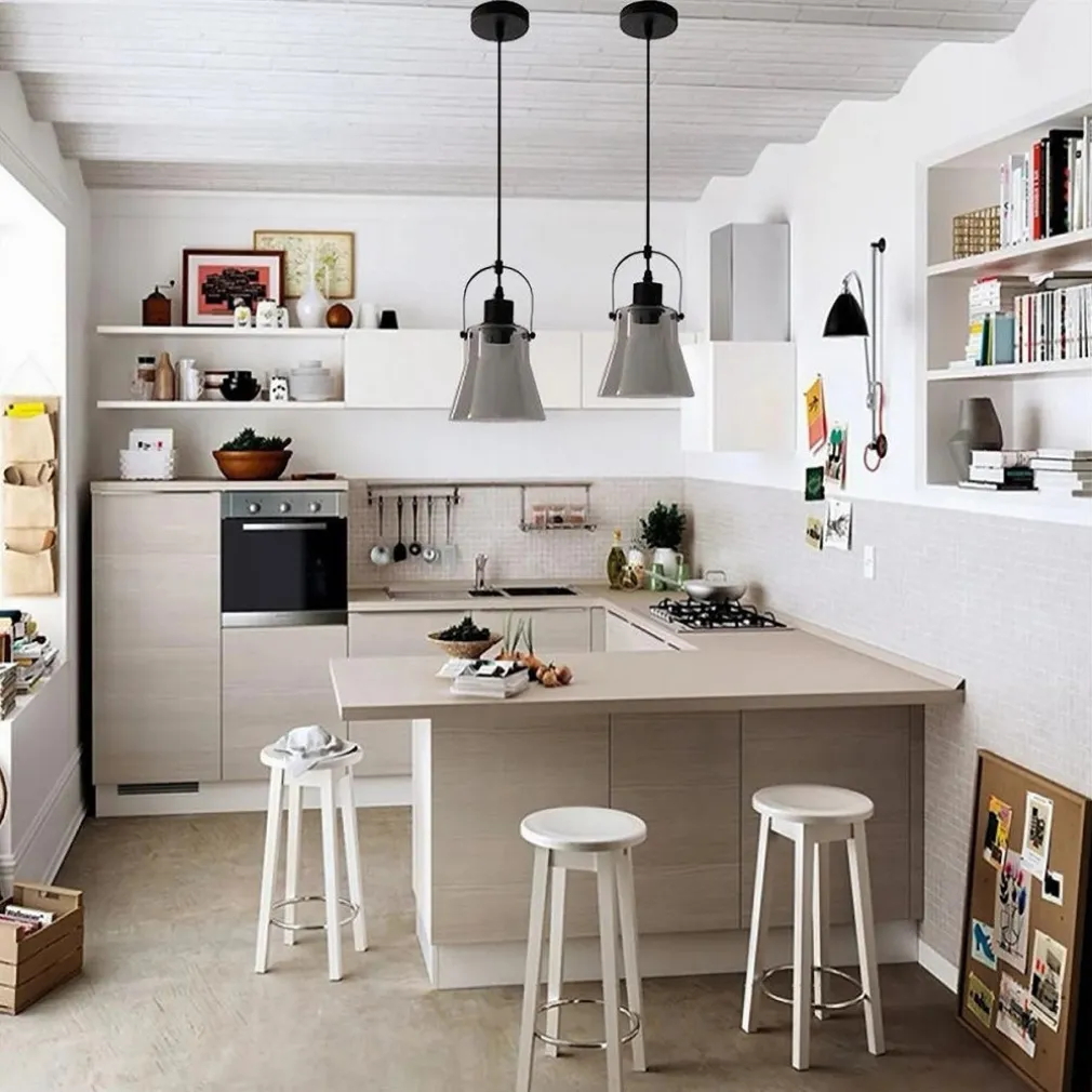 LAMPADARIO A SOSPENSIONE CON PARALUME IN VETRO LAMPADA MODERNA ATTACCO E27 LP-90