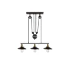 LAMPADARIO A SOSPENSIONE VINTAGE 3 PUNTI LUCE ATTACCO E27 STILE INDUSTRIALE A02