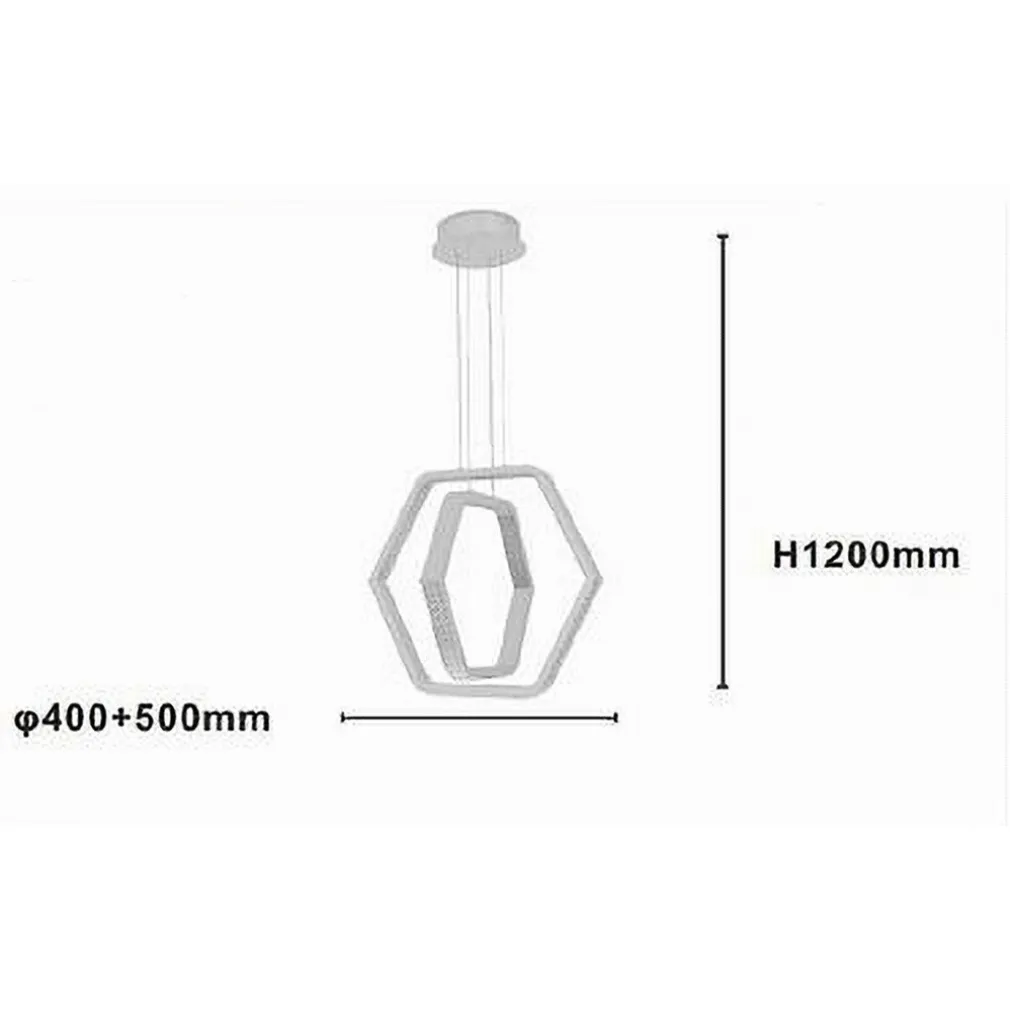 LAMPADARIO A SOSPENSIONE LED 48W ESAGONALE EFFETTO CRISTALLO MODERNO BIANCO 31838
