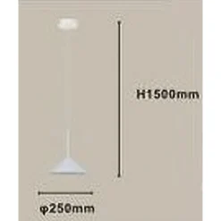 LAMPADARIO A SOSPENSIONE MODERNO CON PARALUME TRIANGOLARE IN FERRO BIANCO E27 33856