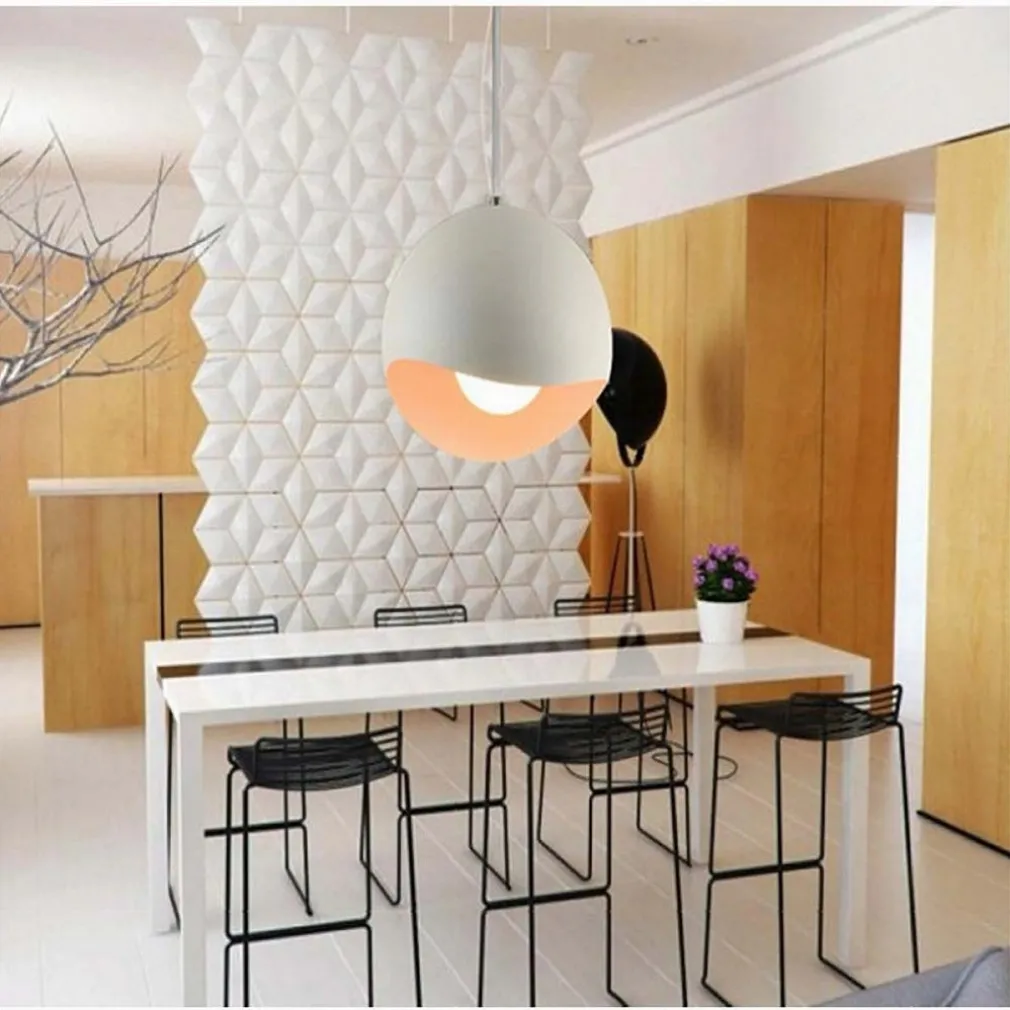 LAMPADARIO A SOSPENSIONE IN METALLO PENDENTE FORMA DI GUSCIO D’UOVO LUCE E27 B93