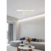 LAMPADARIO A SOSPENSIONE LED 50 W BIANCO ANELLO SOSPESO EFFETTO CRISTALLO LP-17B