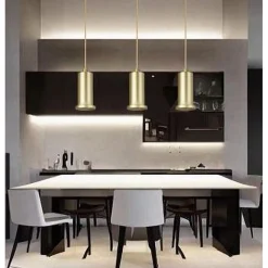 LAMPADARIO A SOSPENSIONE MODERNA CONTEMPORANEO ORO PORTALAMPADA PENDENTE E27 33849