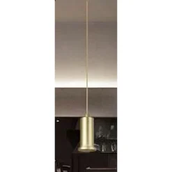 LAMPADARIO A SOSPENSIONE MODERNA CONTEMPORANEO ORO PORTALAMPADA PENDENTE E27 33849