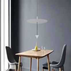 LAMPADARIO A SOSPENSIONE LAMPADA 12W LUCE LED 4000K DISCO Ø23.5CM CONO BIANCO 32972