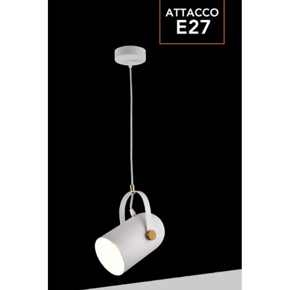 LAMPADARIO A SOSPENSIONE DA SOFFITTO DESIGN CON PARALUME ORIENTABILE ATTACCO E27 IP20 A21