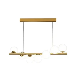 LAMPADARIO A SOSPENSIONE DA SOFFITTO BRONZO DECORATIVO CON 7 SFERE IN PLASTICA G9 A06