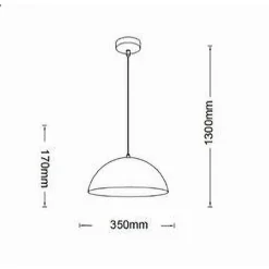 LAMPADARIO A SOSPENSIONE SOFFITTO E27 PARALUME CUPOLA IN FERRO ELEGANTE IP20 B92