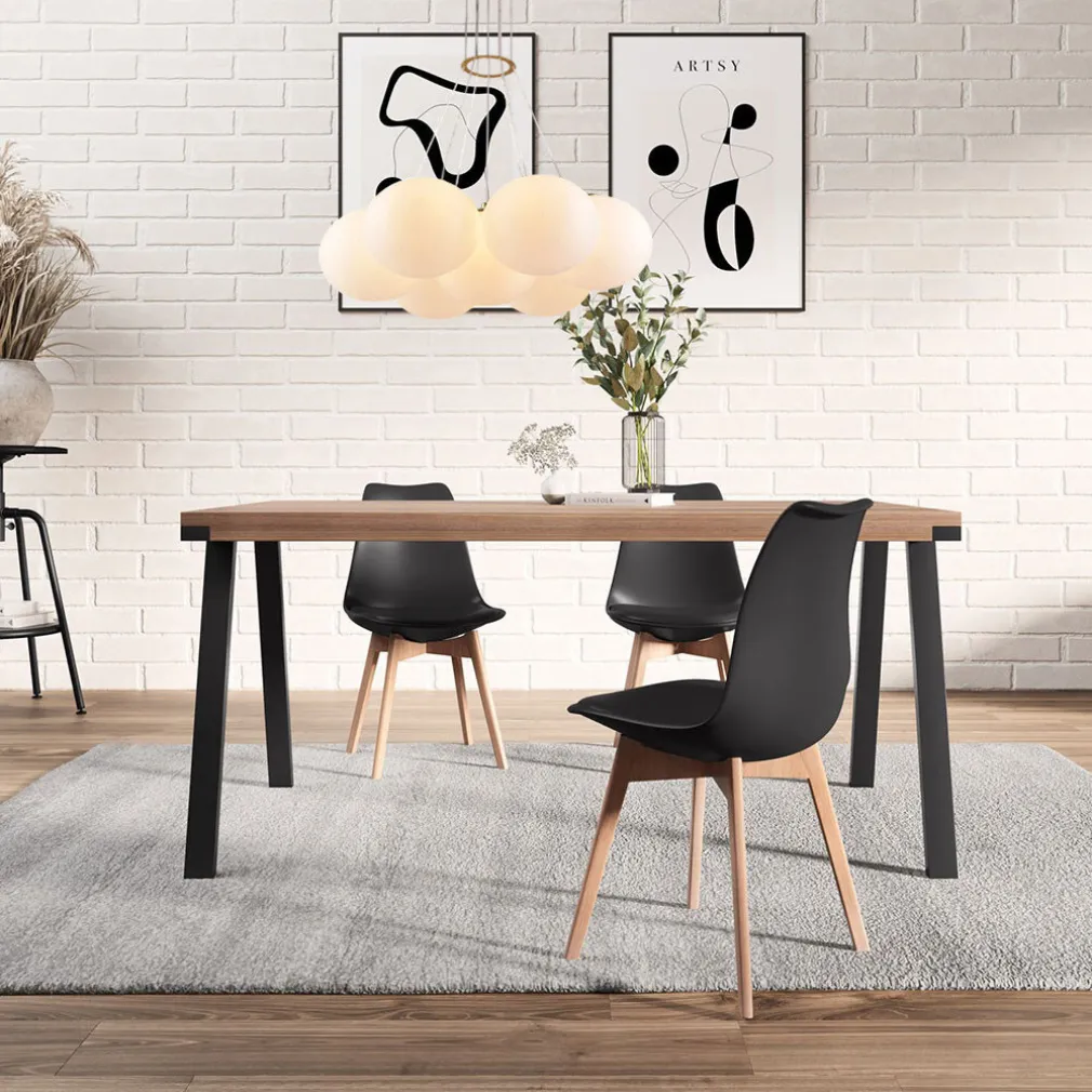 LAMPADARIO A SOSPENSIONE BRONZO LAMPADA MINIMAL DA SOFFITTO CON 7 SFERE ATTACCO G9 LP-84-7