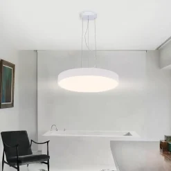 LAMPADARIO CERCHIO 80 CM LED 95 W LAMPADA UP DOWN SOSPENSIONE 2 TEMPERATURE LUCE