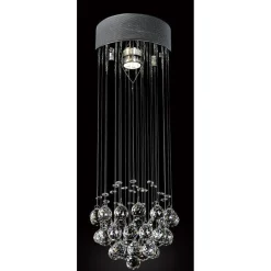 LAMPADARIO CON CRISTALLI GOCCIA DA SOFFITTO LAMPADA GU10 PENDENTE SOSPENSIONE 90620