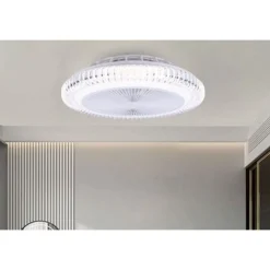 LAMPADARIO CON VENTILATORE DA SOFFITTO PLAFONIERA LED TELECOMANDO LUCE 3000-6500K 42217