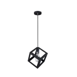 LAMPADARIO DA SOFFITTO A SOSPENSIONE A FORMA DI CUBO 3D PORTALAMPADA E27 A24
