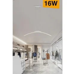 LAMPADARIO DA SOFFITTO A SOSPENSIONE LED 16W CURVATO LUCE 3000K 6500K 4000K B68-B