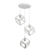 LAMPADARIO DA SOFFITTO A SOSPENSIONE 3 CUBI 3D STILE GEOMETRICO ATTACCO E27 IP20 LP-47