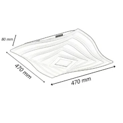 LAMPADARIO DA SOFFITTO DECORATIVO PLAFONIERA LED 75W TRE TONALITÀ DI LUCE C68-3C