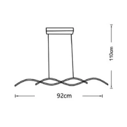 LAMPADARIO LED A SOSPENSIONE MODERNO LAMPADA TWIST 26W CCT LUCE VARIABILE 3000K-6500K A43-3C