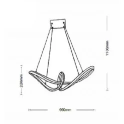 LAMPADARIO LED INTRECCIATO A FIOCCO A SOSPENSIONE 60W CCT 3 COLORAZIONE DI LUCE A59-B3C