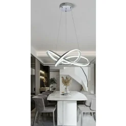 LAMPADARIO LED MODERNO INTRECCIATO SOSPENSIONE 60 W LUCE 4000K 6500K 3000K A50
