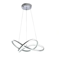 LAMPADARIO LED MODERNO INTRECCIATO 60W IP20 CROMATO CCT TRIPLA COLORAZIONE LUCE A50-A3C