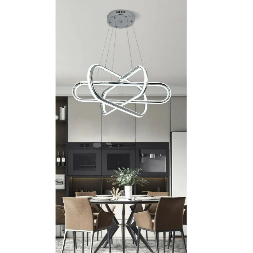LAMPADARIO LED MODERNO LAMPADA SOGGIORNO A SOSPENSIONE 94W LUCE BIANCA 6500K A49