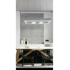 LAMPADARIO LED MODERNO MINIMAL LAMPADA SOSPENSIONE 32 W LUCE FREDDA LP-08 BIANCO