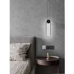 LAMPADARIO LED SOSPENSIONE MODERNO METALLO NERO 14W LUCE 3000K 4000K 6500K LP-03
