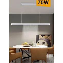 LAMPADARIO LED 70W A SOSPENSIONE LAMPADA DIMMERABILE 3 COLORAZIONI DI LUCE B80-3C