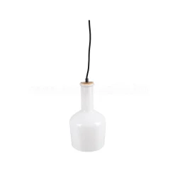 LAMPADARIO PENDENTE LAMPADA A SOSPENSIONE IN LEGNO E VETRO CHIARO MODERNO 7177