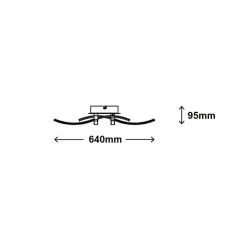 LAMPADARIO PLAFONIERA LED MODERNO A SOFFITTO 35 WATT 4 BRACCI ONDULATI CCT 3IN1 C05-3C
