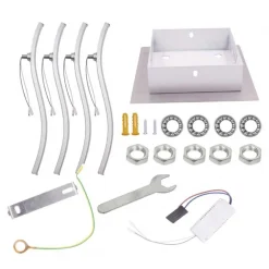 LAMPADARIO PLAFONIERA LED MODERNO A SOFFITTO 35 WATT 4 BRACCI ONDULATI CCT 3IN1 C05-3C