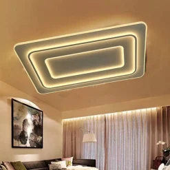 LAMPADARIO PLAFONIERA LED RETTANGOLARE 123W 3 TONALITÀ LUCE BT TELECOMANDO C66-3C