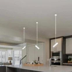 LAMPADARIO PORTAFARETTO PENDENTE A SOSPENSIONE LAMPADA A CILINDRO GU10 ASTA REGOLABILE 209