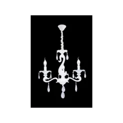 LAMPADARIO SOFFITTO CLASSICO 3 BRACCI E14 VETRO CRISTALLO GOCCE PENDENTI A15-3