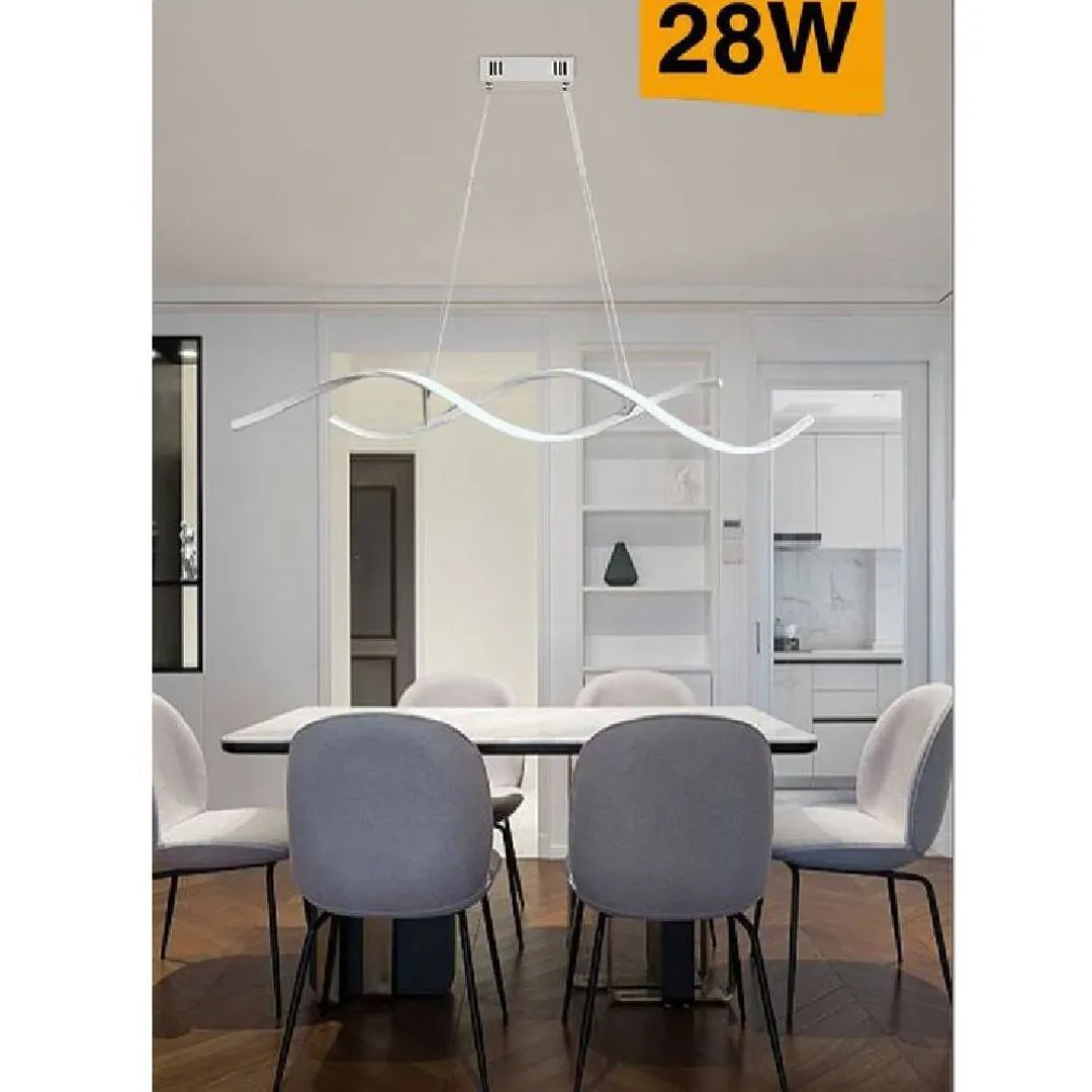 LAMPADARIO SOFFITTO LED ONDE INTRECCIATE MODERNO 28W LUCE 3000K 6500K 4000K B56B