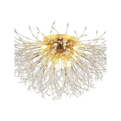 LAMPADARIO SOFFITTO PLAFONIERA ORO MODERNA CRISTALLI FUOCHI D'ARTIFICIO G9 PN-13