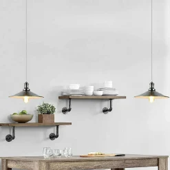 LAMPADARIO SOFFITTO PORTALAMPADA PENDENTE VINTAGE RETRO' CAVO TELATO E27 CROMATO