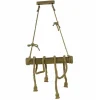 LAMPADARIO SOSPENSIONE CON CORDA IN CANAPA 4 PORTALAMPADA E27 STILE COUNTRY B23