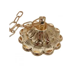 LAMPADARIO SOSPESO CUBO INTRECCIATO CON CRISTALLI LAMPADA LUCE E27 ORO 32385