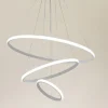 LAMPADARIO SOSPESO LED 72W 3 CERCHI PENDENTE ROTONDO ANELLI BIANCO LUCE 4000K 50255