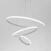 LAMPADARIO SOSPESO LED 72W 3 CERCHI PENDENTE ROTONDO ANELLI BIANCO LUCE 6500K 50293