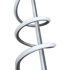 LAMPADARIO SOSPESO LED 65W ARGENTO SPIRALE ONDULATO VORTICE ORIZZONTALE LUCE 3000K-6500K 01165