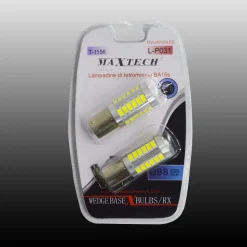 LAMPADINE DI RETROMARCIA BA15S 12V - 24V / 33LED ULTRA LUMINOSE MAXTECH L-P031