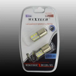LAMPADINE DI RETROMARCIA BA15S 12V 12LED LAMPADINE ULTRA LUMINOSE MAXTECH L-P033