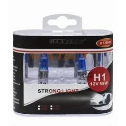 LAMPADINE PER AUTO ALOGENE H1 55 WATT LUCE 6000K DI RICAMBIO FARI 12 V H1-B001
