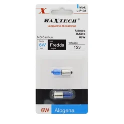 LAMPADINE POSIZIONE AUTO BAX9S H6W 12V 6 W LUCE FREDDA ALOGENA NO CANBUS L-P102