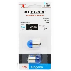 LAMPADINE POSIZIONE AUTO BA15S R5W 12V 5W LUCE FREDDA ALOGENA NO CANBUS L-P117