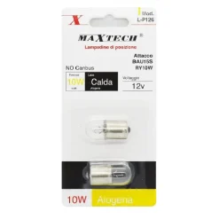LAMPADINE POSIZIONE AUTO BAU15S / RY10W 12V LUCE CALDA ALOGENA NO CANBUS L-P126